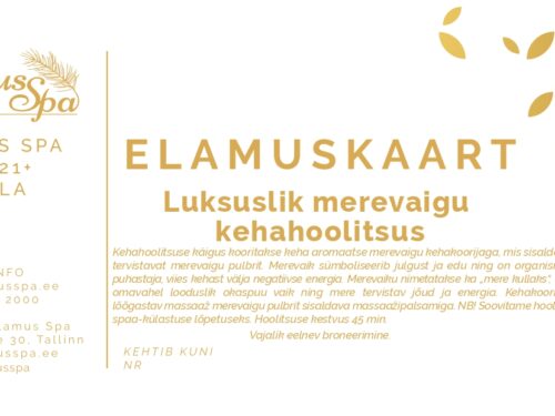 Elamuskaart Merevaigu massaaž