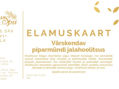 Elamuskaart Värskendav piparmündi jalahoolitsus